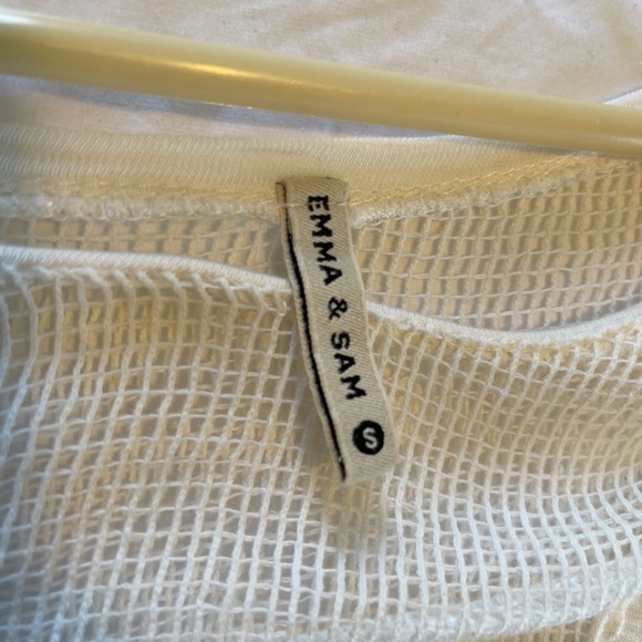 LF Emma & Sam Long Sleeved Mesh V-Neck Top - Picture 4 of 4